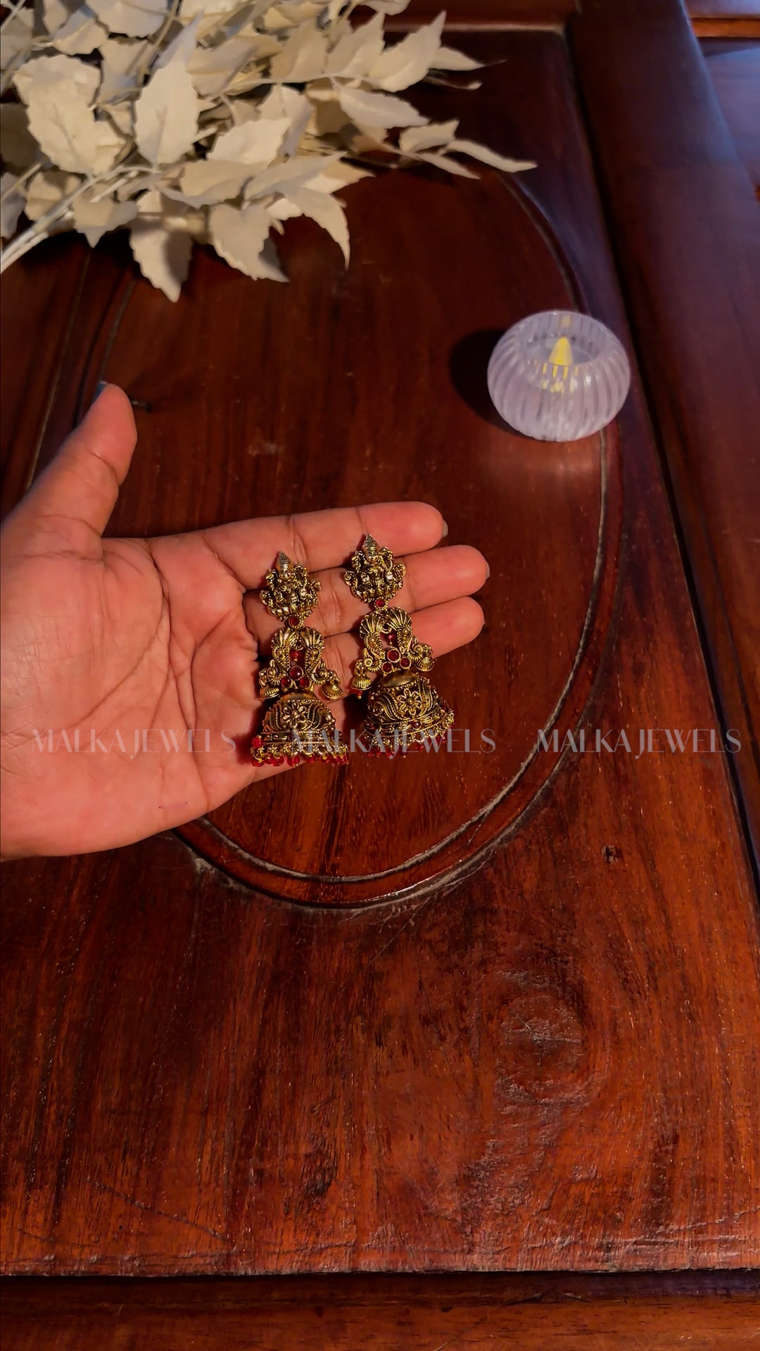 Antique Temple Jhumka Earrings [MK7]