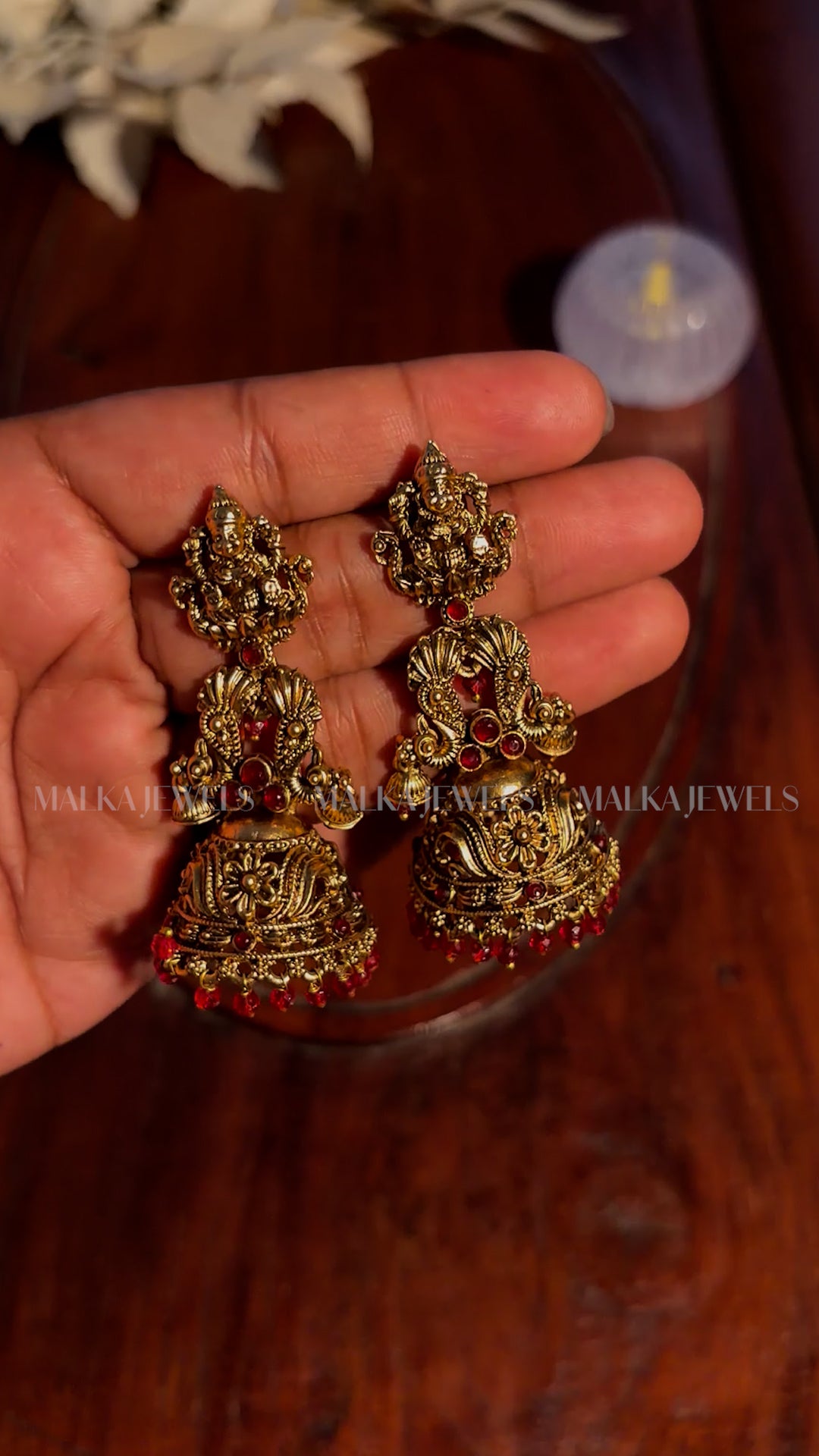 Antique Temple Jhumka Earrings [MK7]