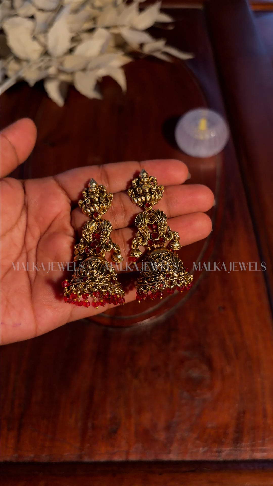 Antique Temple Jhumka Earrings [MK7]