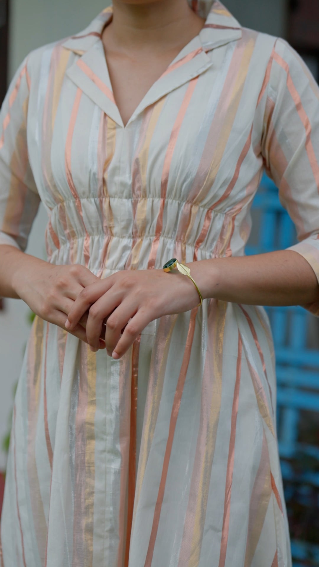 Pastel Stripe Cotton Kurthi – Soft Elegance for Every Occasion [RK10]