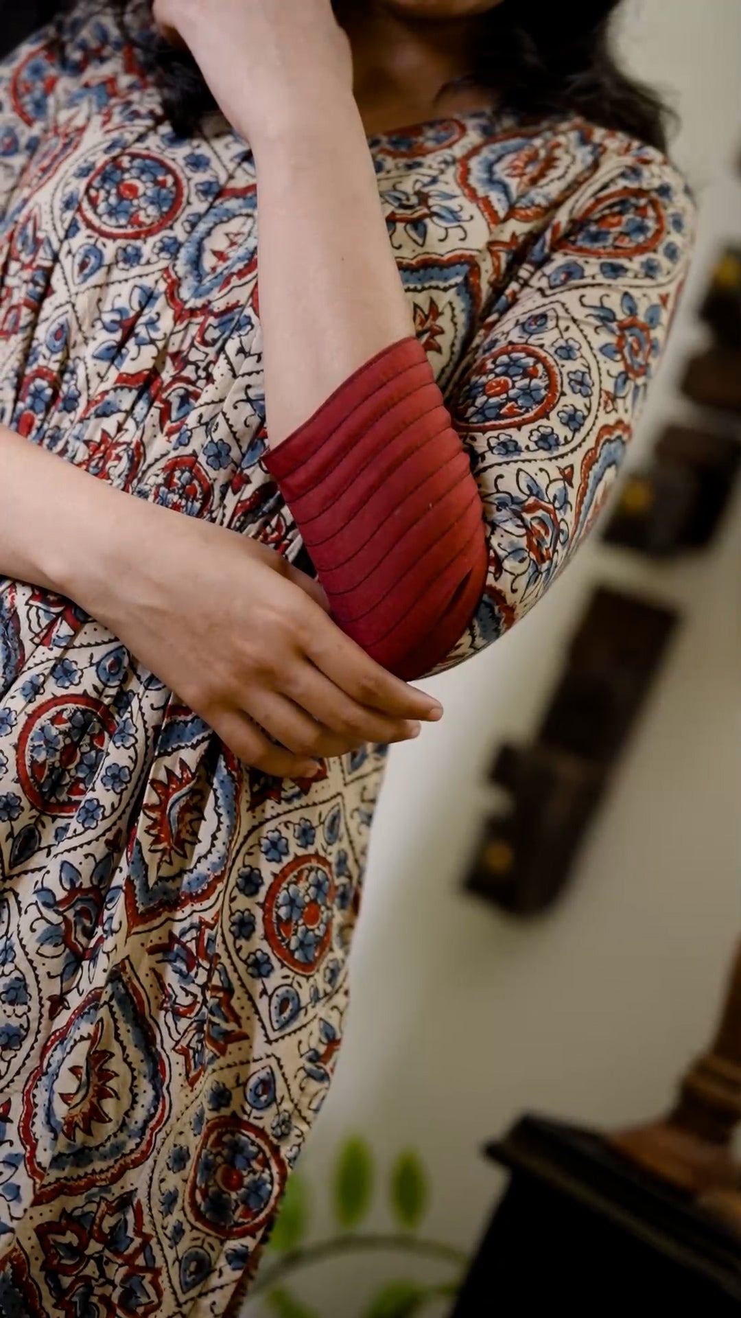 Printed Cotton Kurthi with Contrast Detailing [ZD03]