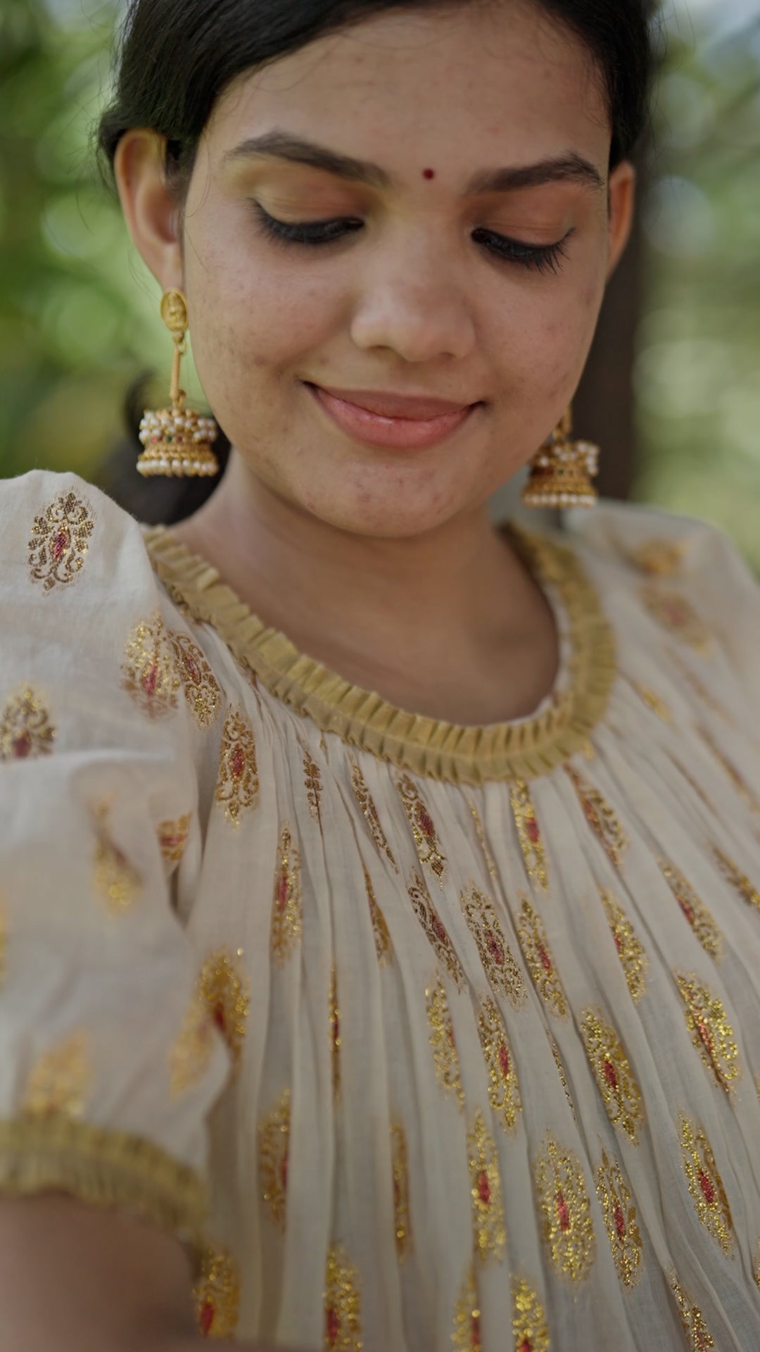Elegant Onam Cotton Kurthi – Festive Grace in Every Thread [KR7]