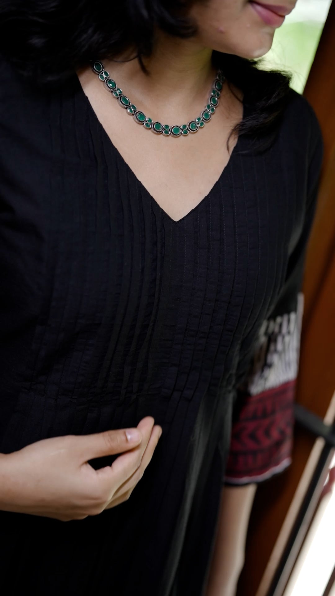Black & Red Printed Kurti [ZD04]