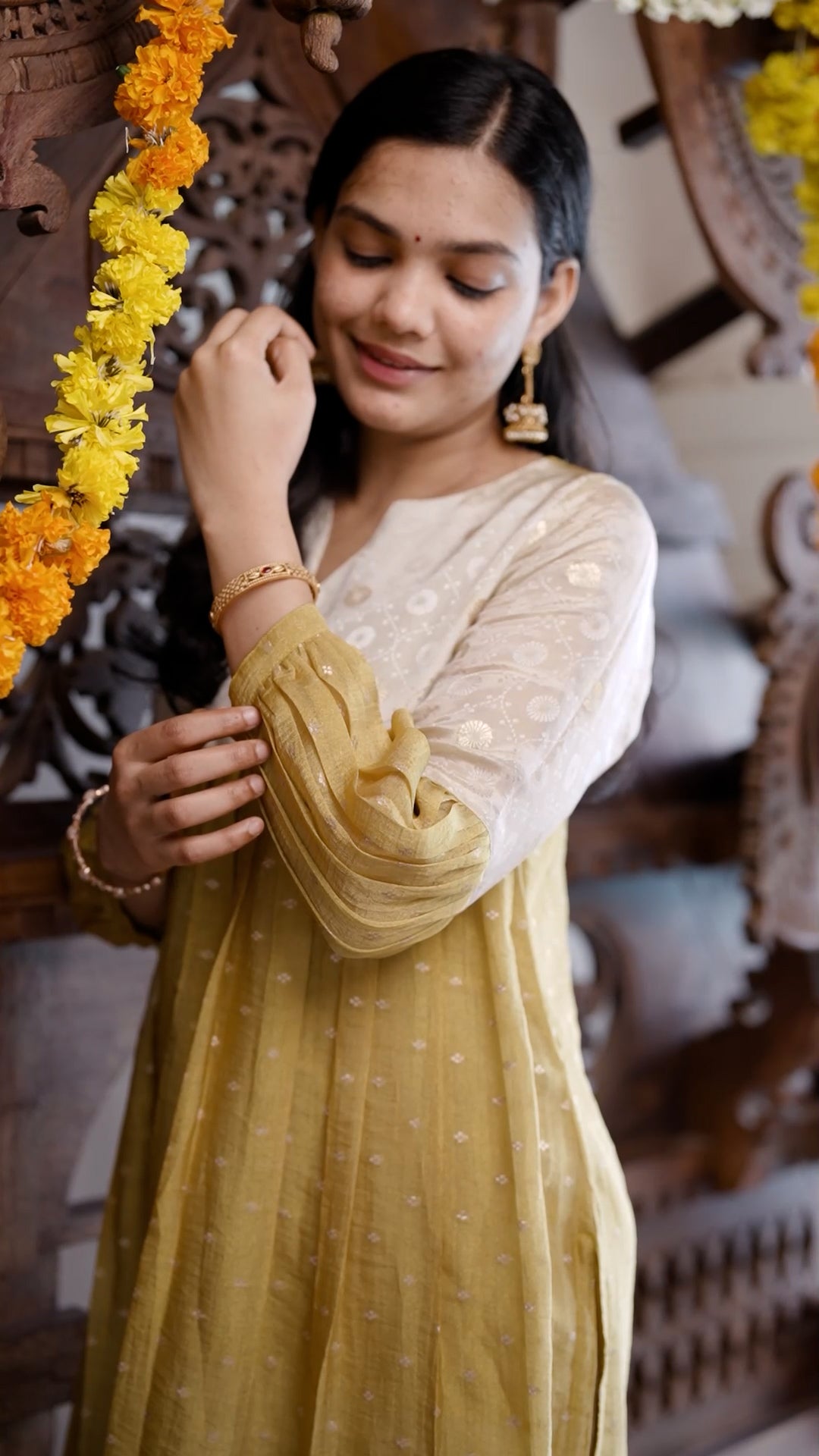 Tissue Check Buttas Kurthi