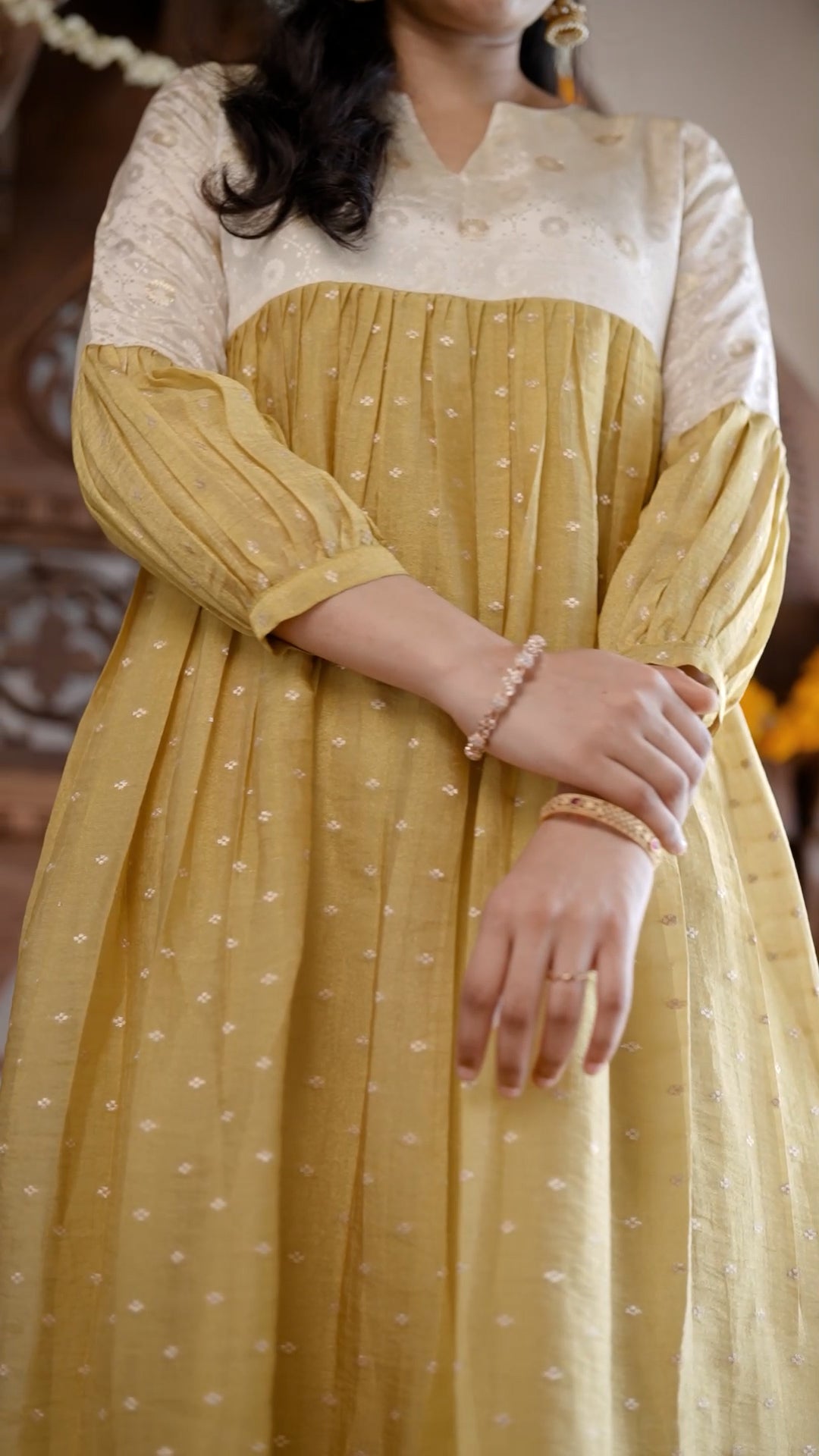 Tissue Check Buttas Kurthi