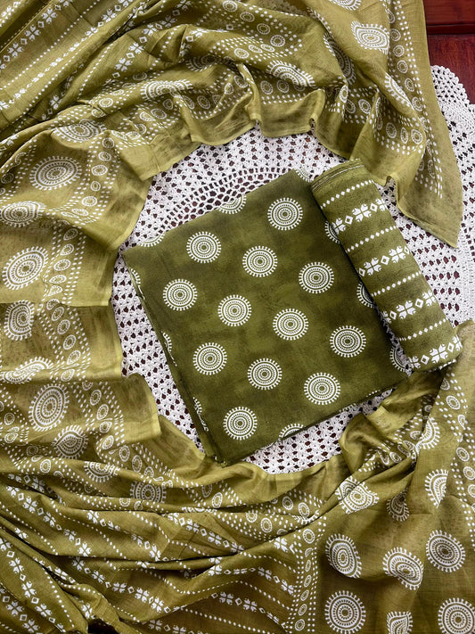 Premium Cotton Unstitched Salwar Set [GUE197]