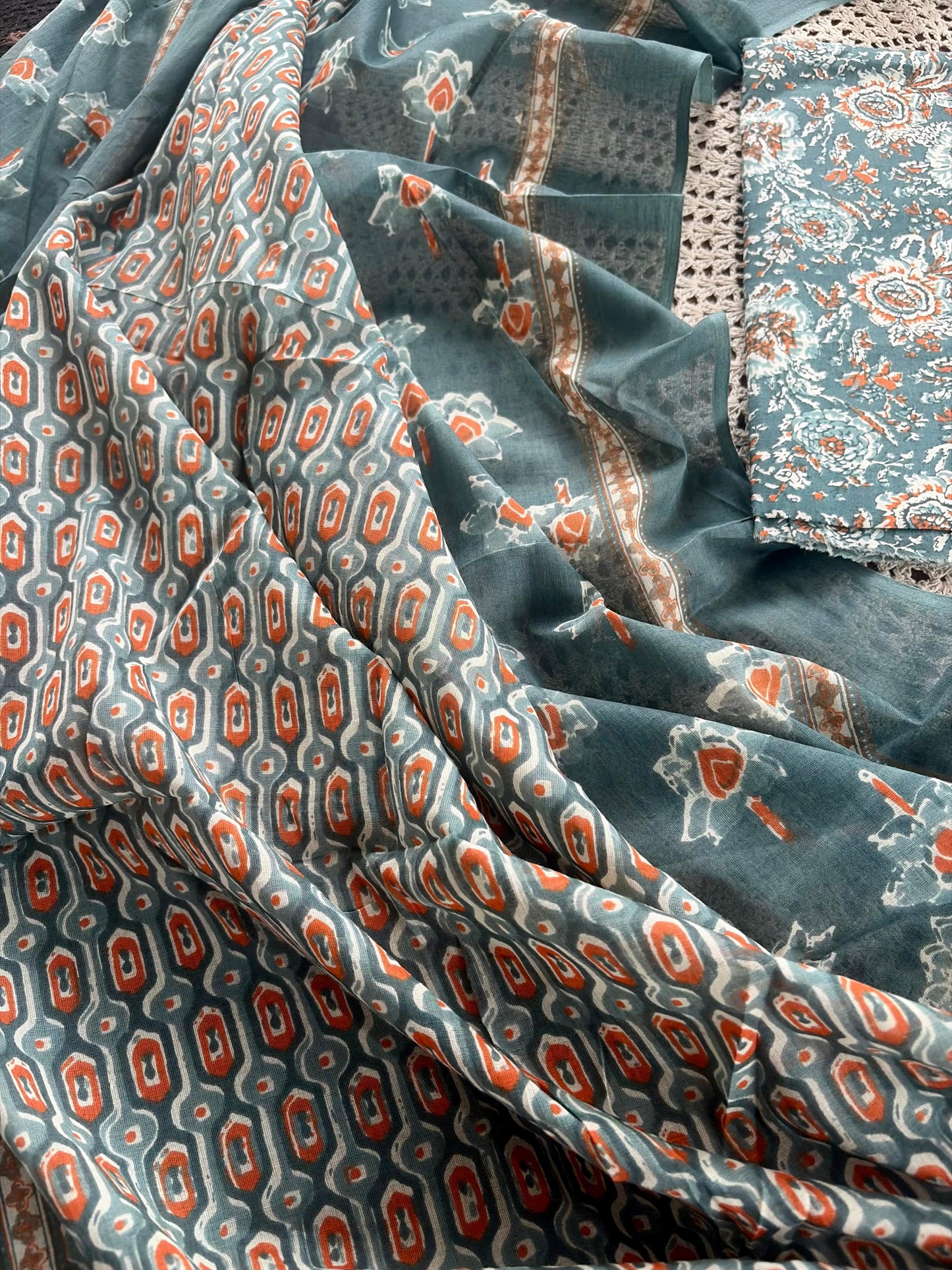 Premium Cotton Unstitched Salwar Set [GUE196]