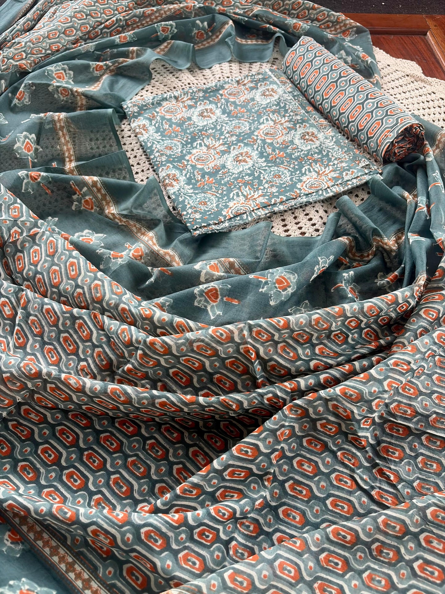Premium Cotton Unstitched Salwar Set [GUE196]