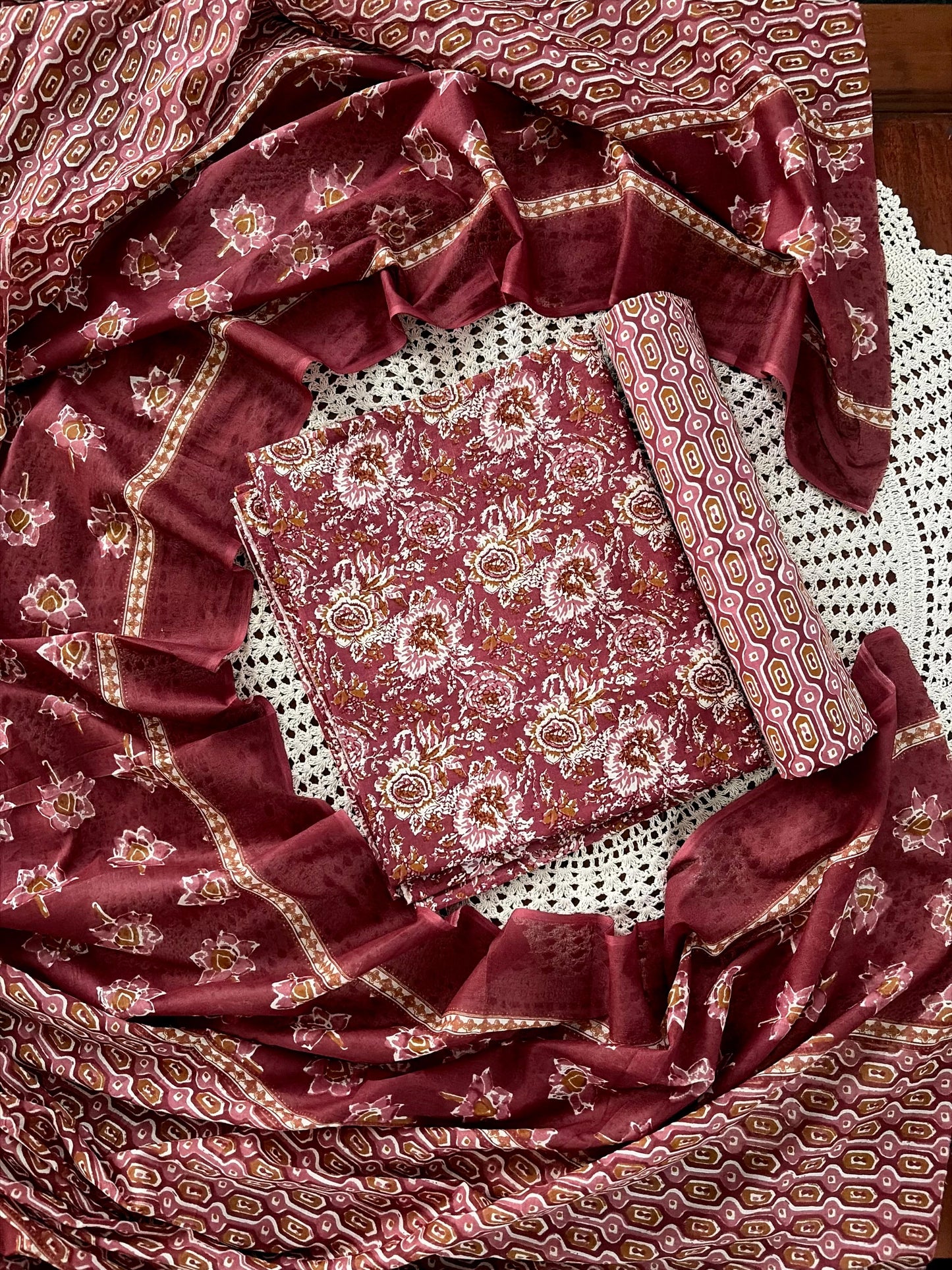 Premium Cotton Unstitched Salwar Set [GUE195]