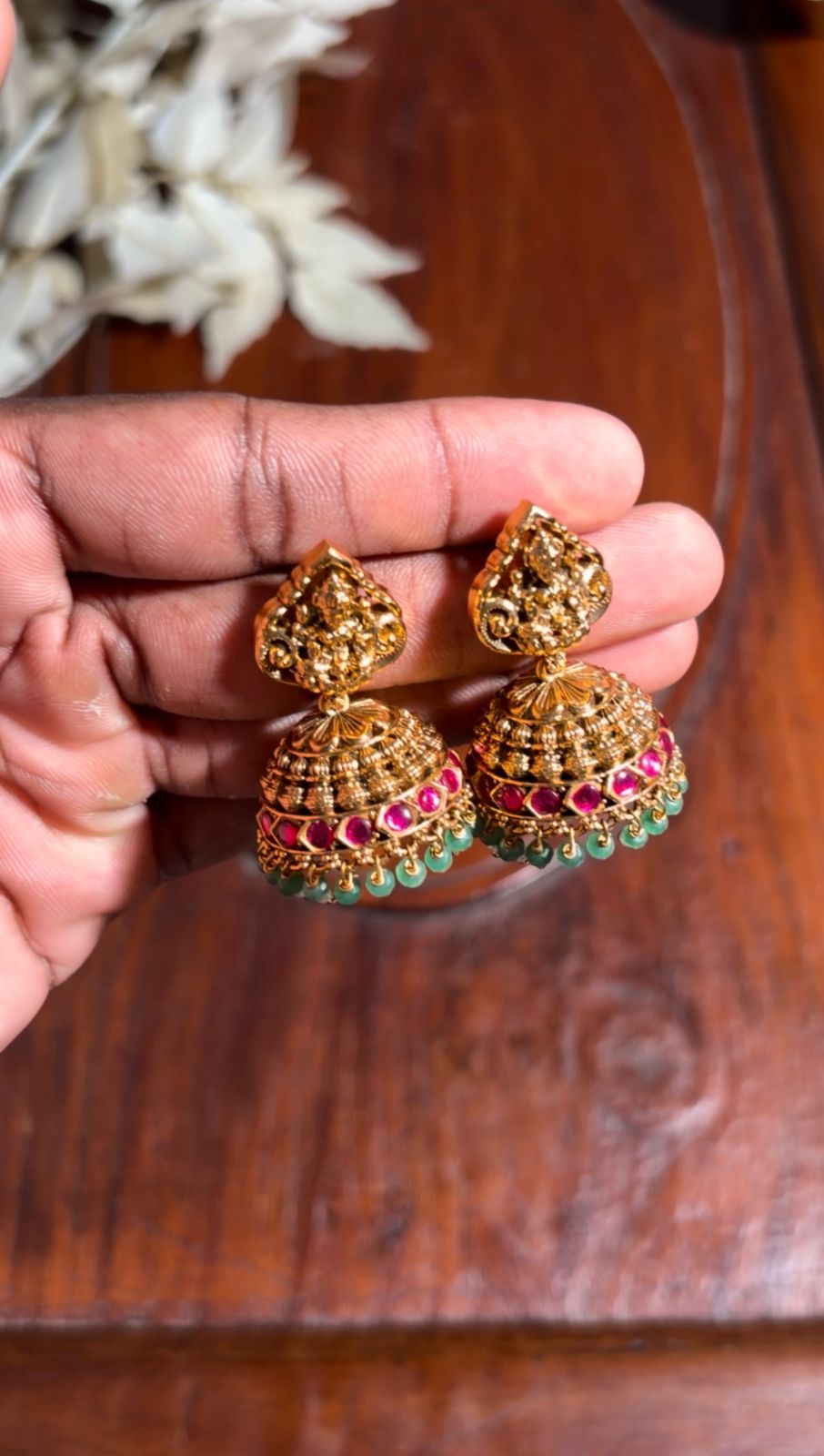 Antique Style Designer Jhumka Earrings  [MK13]