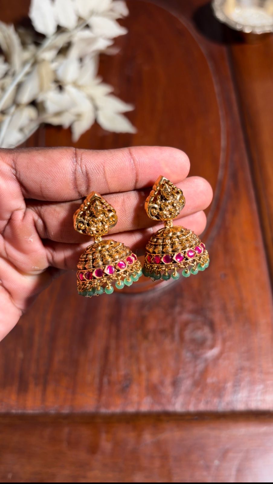 Antique Style Designer Jhumka Earrings  [MK13]