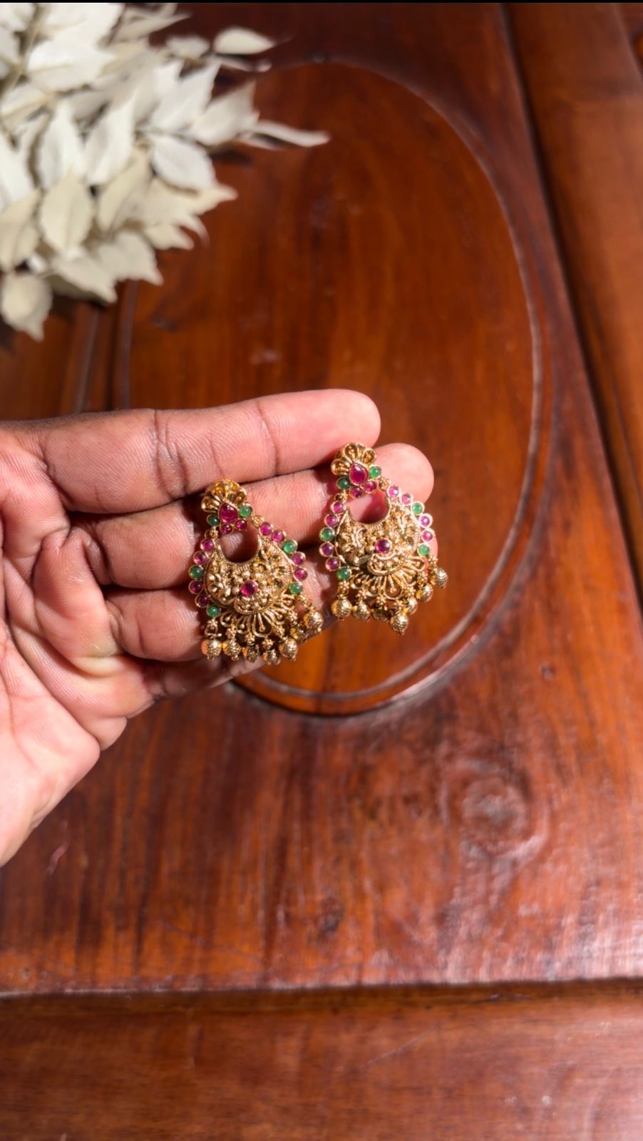 Antique Floral Jhumka Earrings  [MK15]