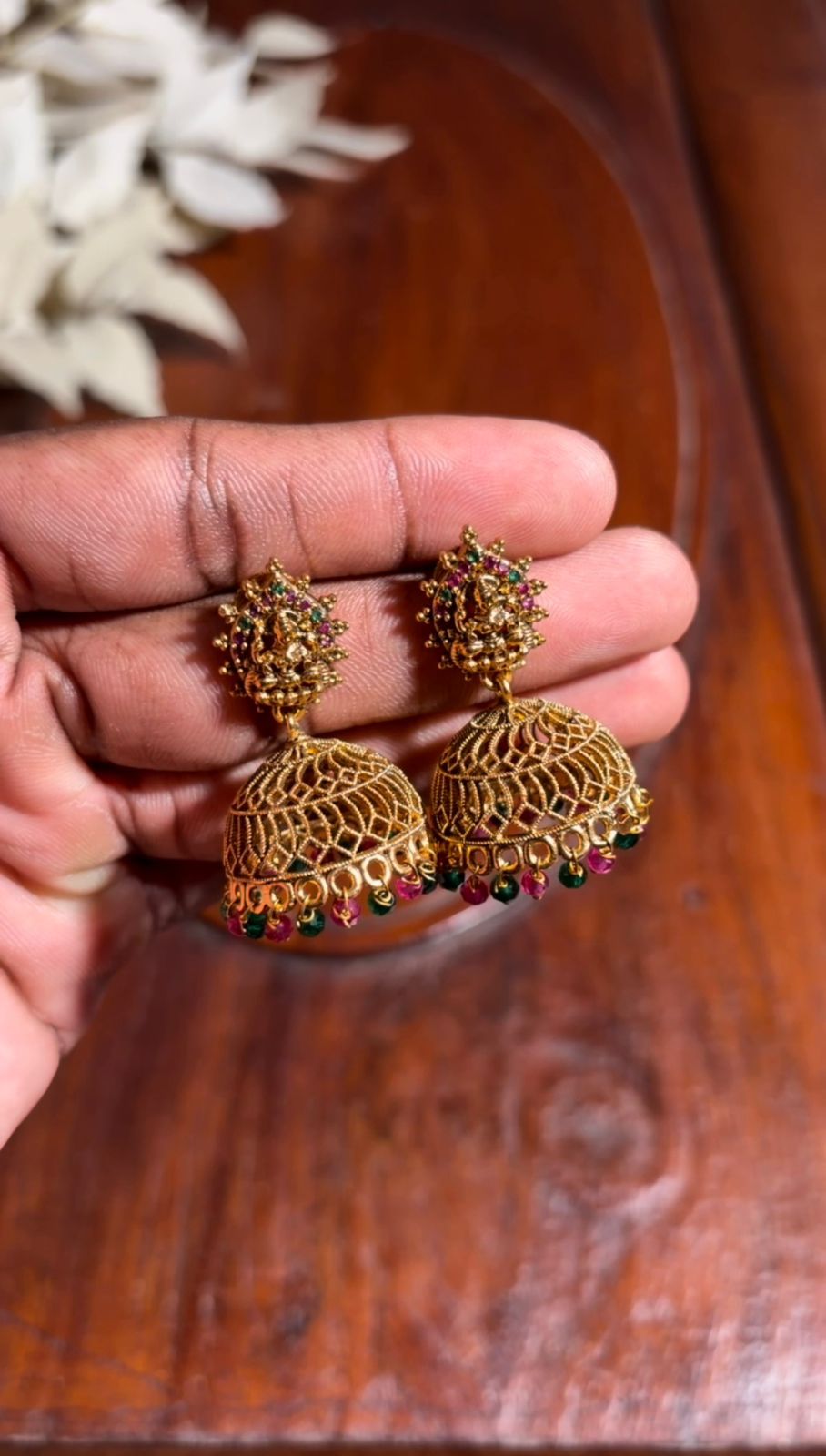 Antique Temple Jhumka Earrings [MK16]