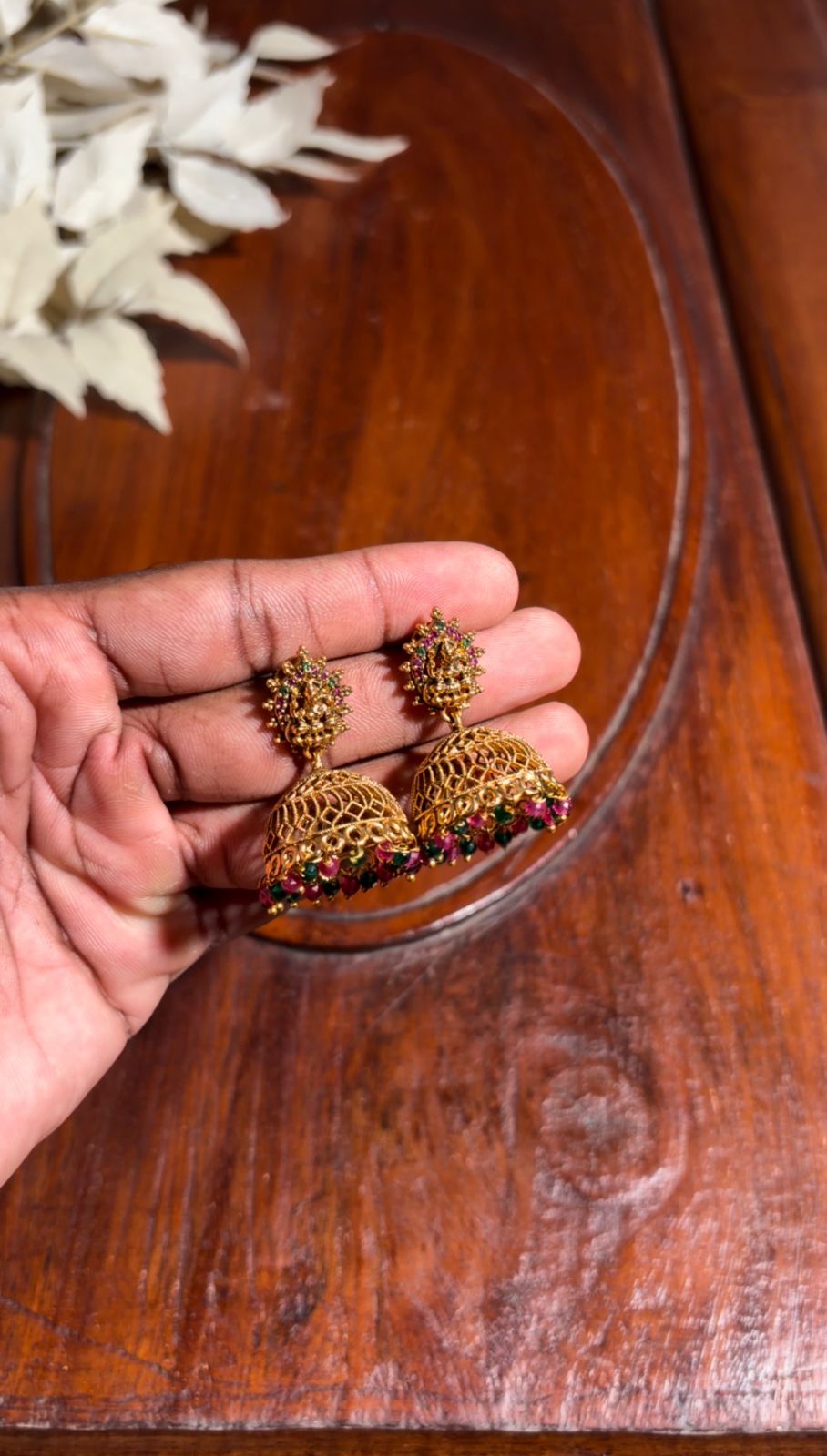 Antique Temple Jhumka Earrings [MK16]