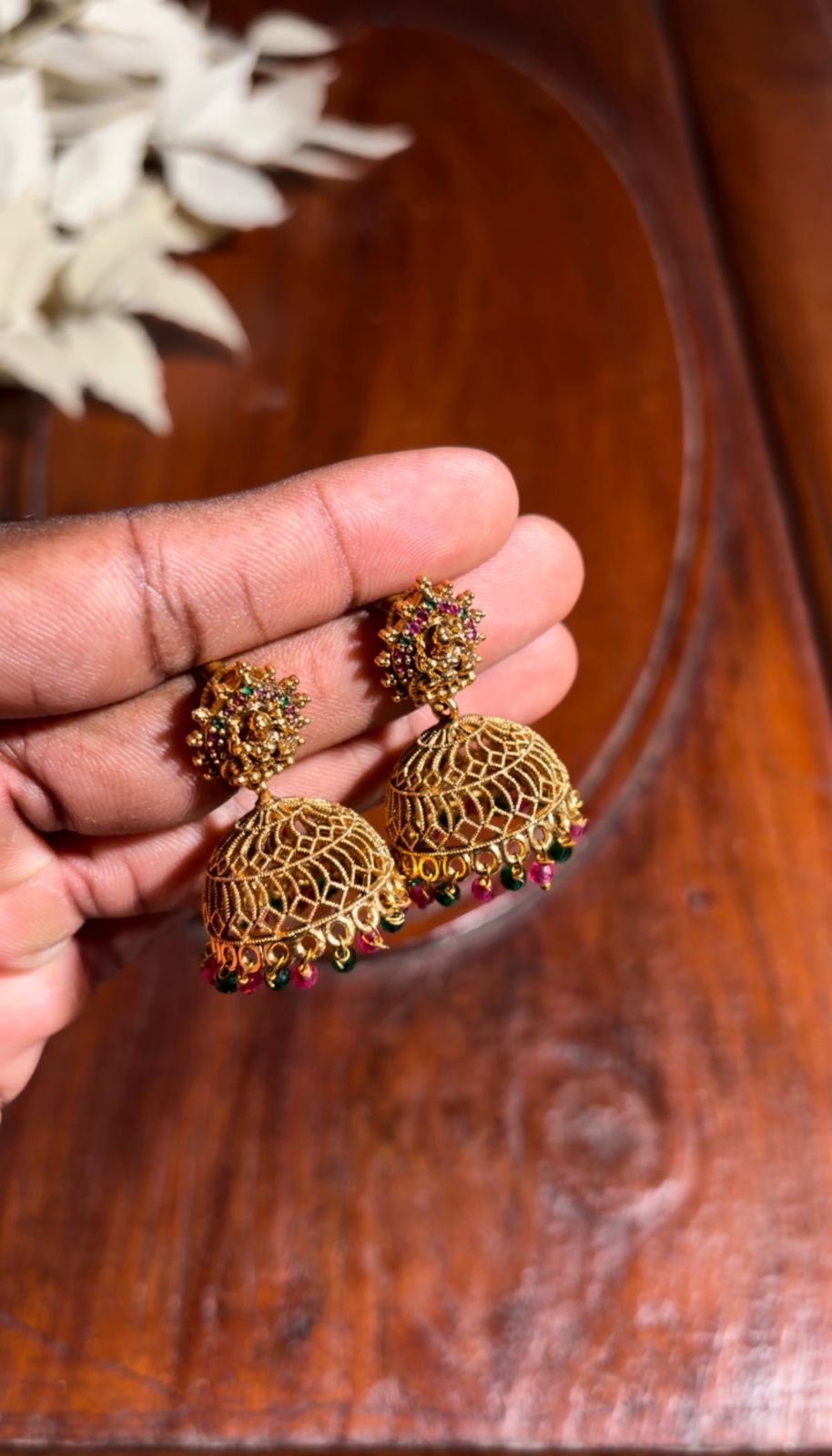 Antique Temple Jhumka Earrings [MK16]