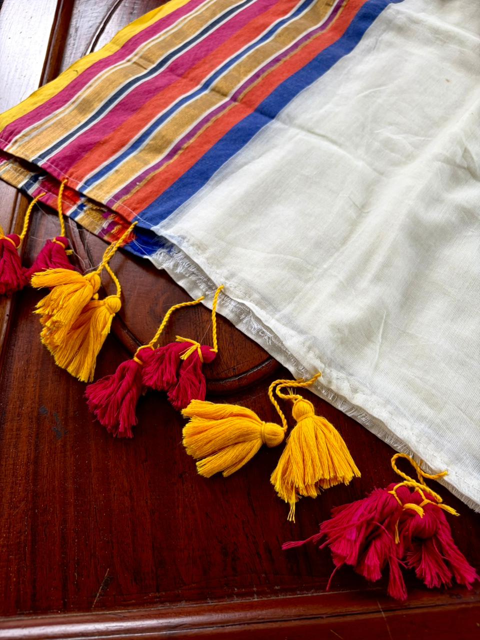Traditional Kerala Mul Cotton Saree with Classic Kasavu Border [MC16]