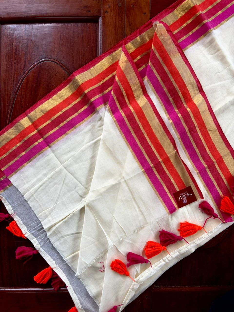 Traditional Kerala Mul Cotton Saree with Classic Kasavu Border [MC22]