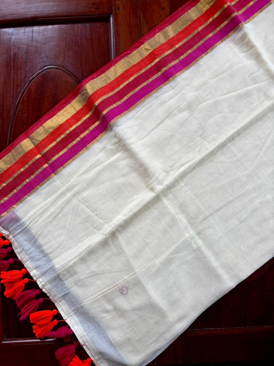 Traditional Kerala Mul Cotton Saree with Classic Kasavu Border [MC22]