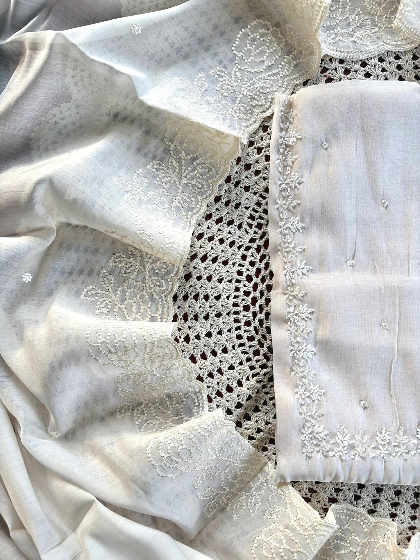 Mul Chanderi Unstitched Salwar Set [GUG47]