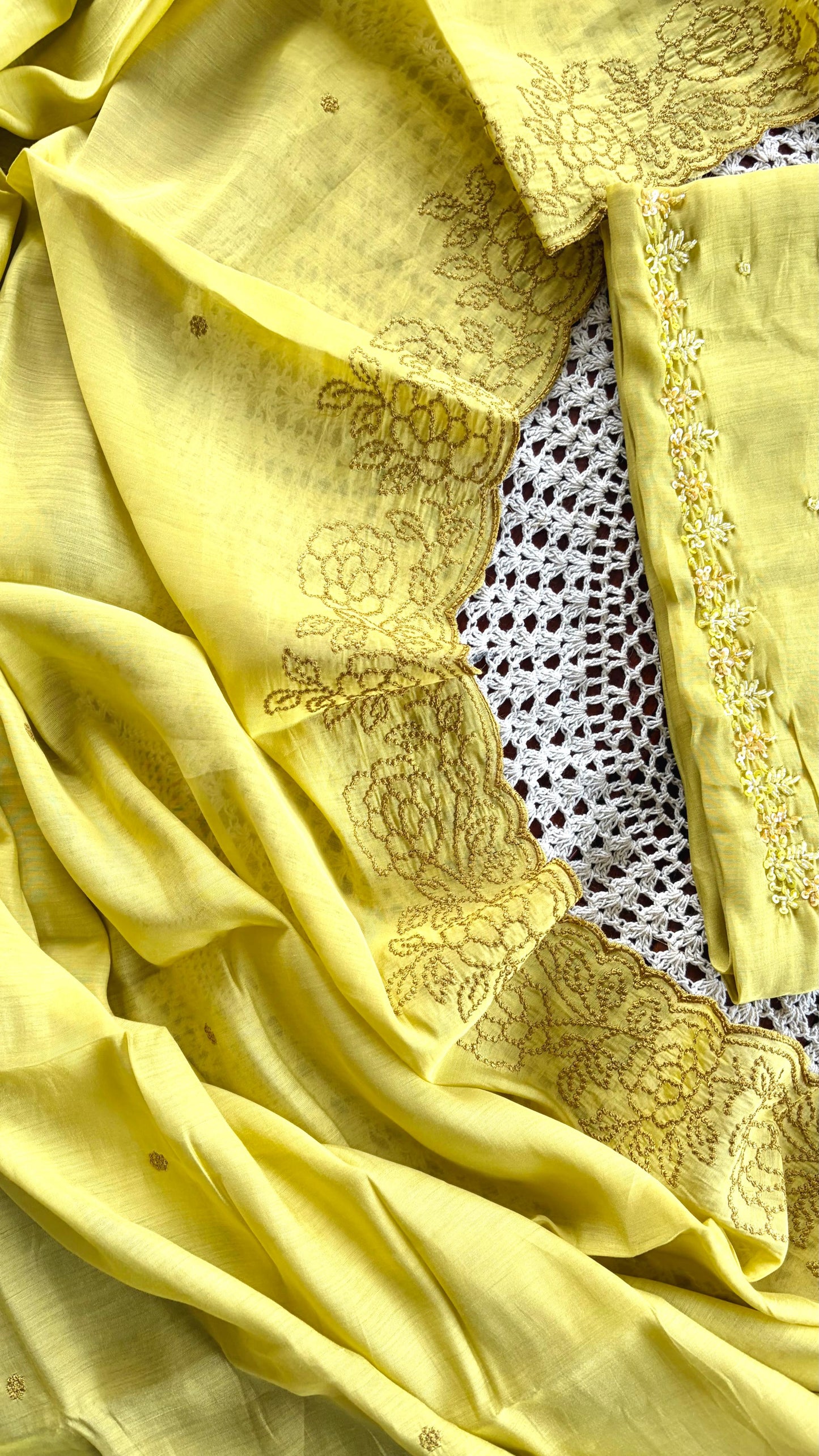 Mul Chanderi Unstitched Salwar Set [GUG45]