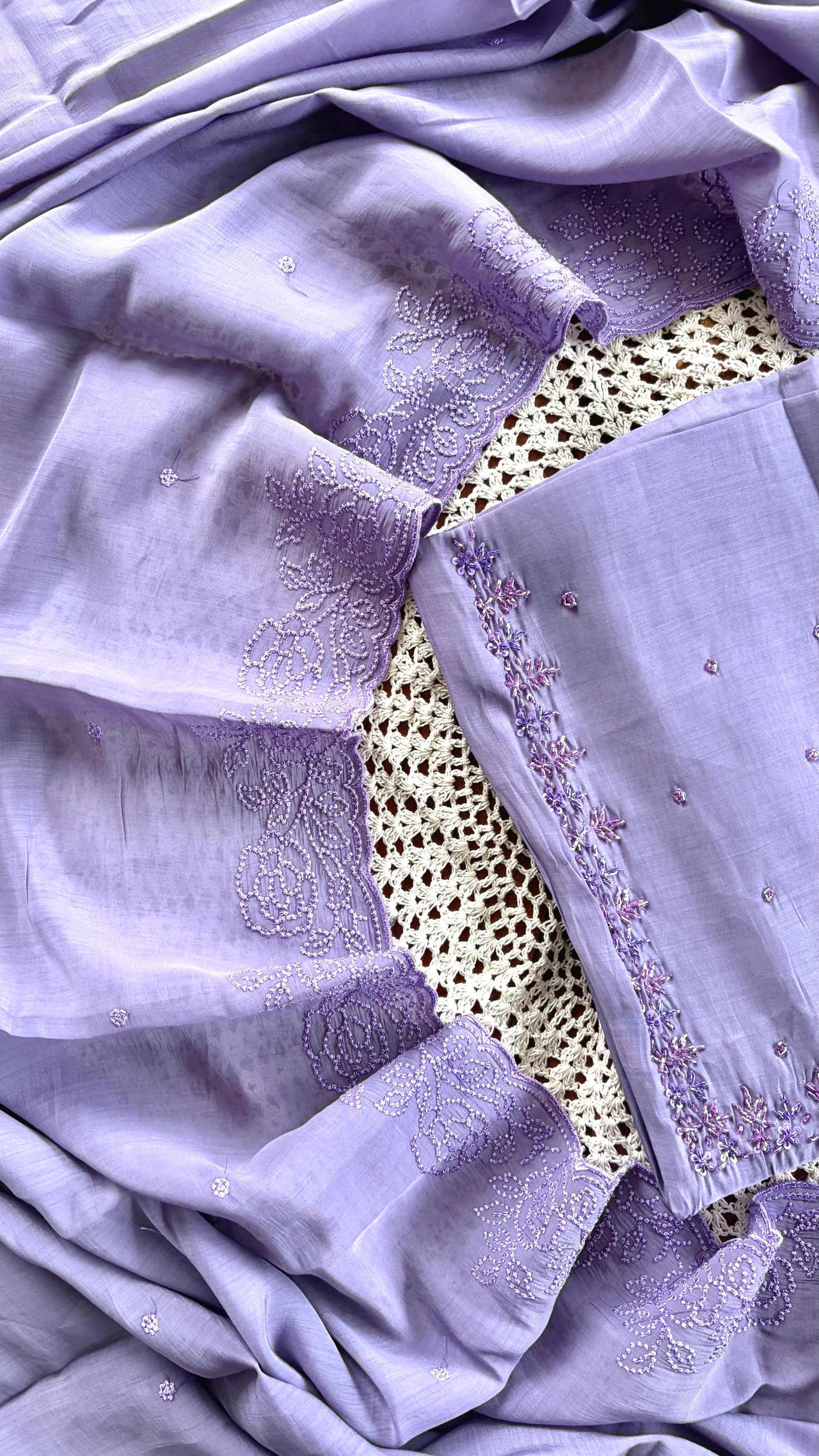 Mul Chanderi Unstitched Salwar Set [GUG46]