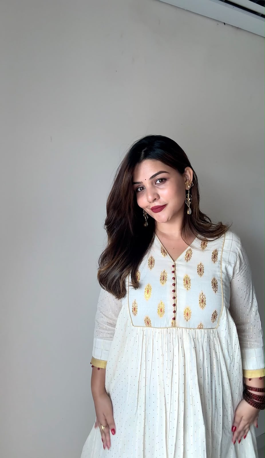 Premium Cotton Kurthi with Buttas & Kasavu Borders [KR2]