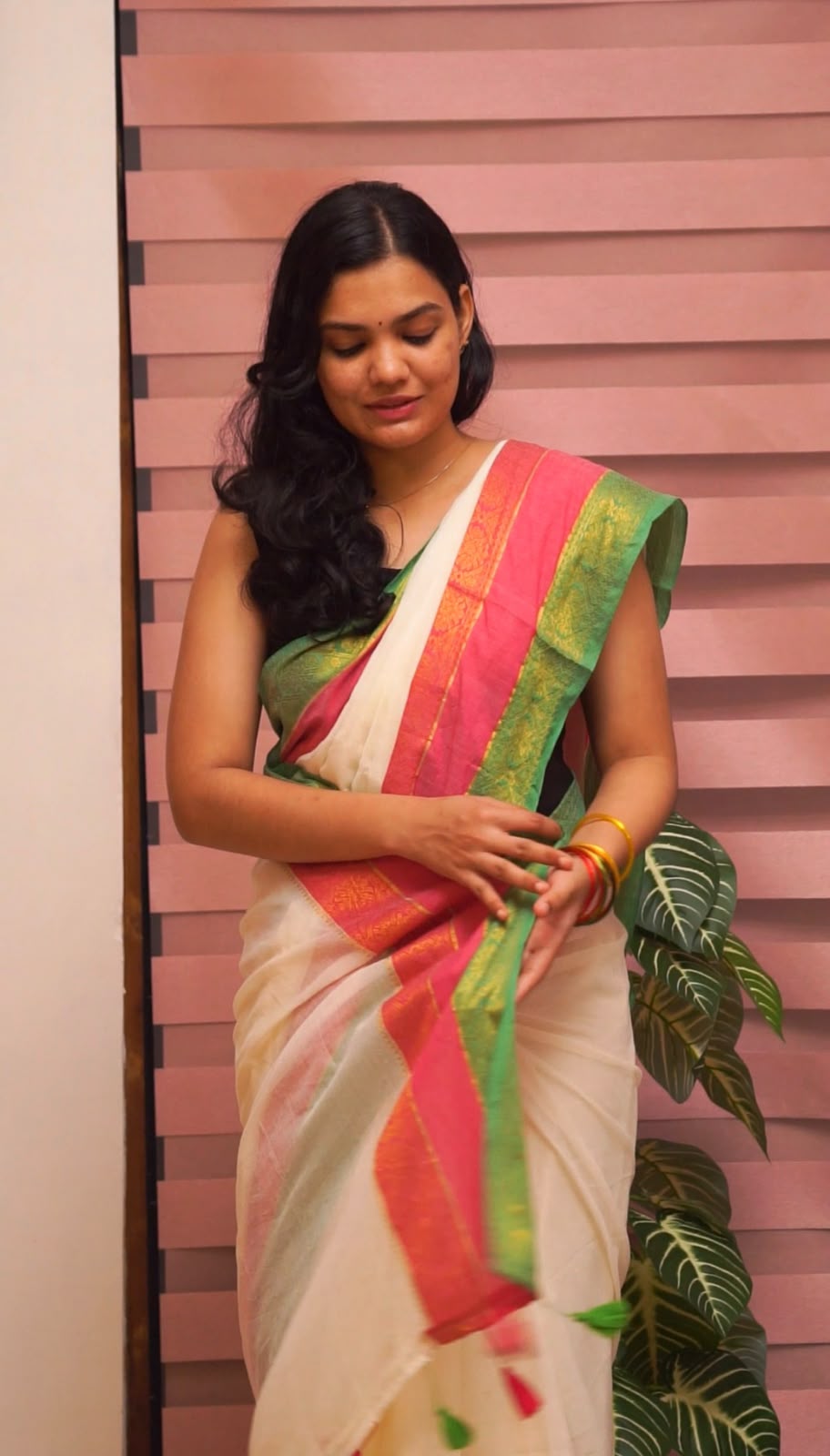 Traditional Kerala Mul Cotton Saree with Classic Kasavu Border [MC18]