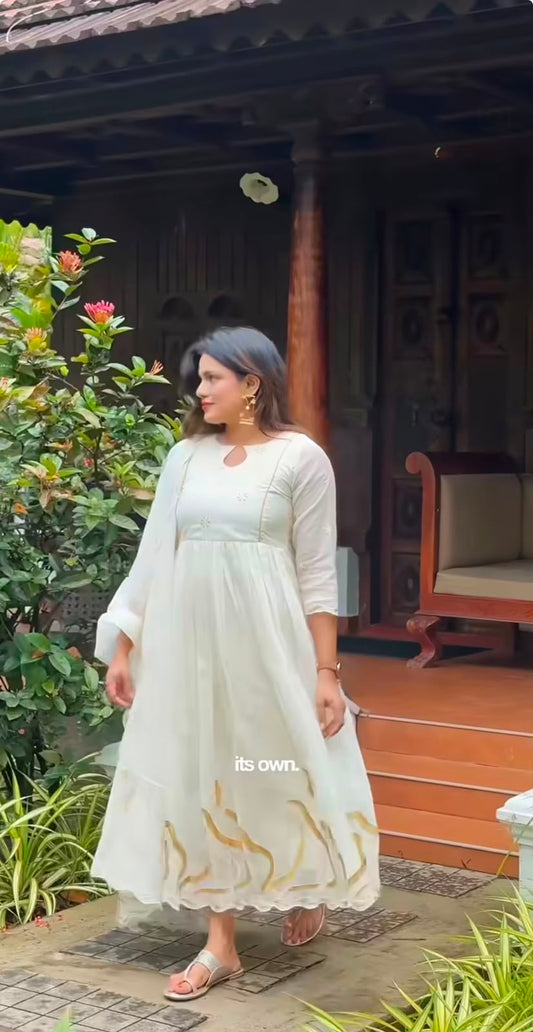 Ivory Dreams Anarkali Set [AA121]