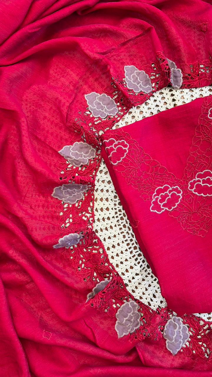 Semi Silk Unstitched Salwar Set [GUG198]