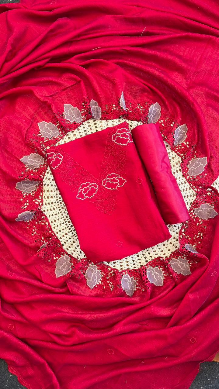 Semi Silk Unstitched Salwar Set [GUG198]
