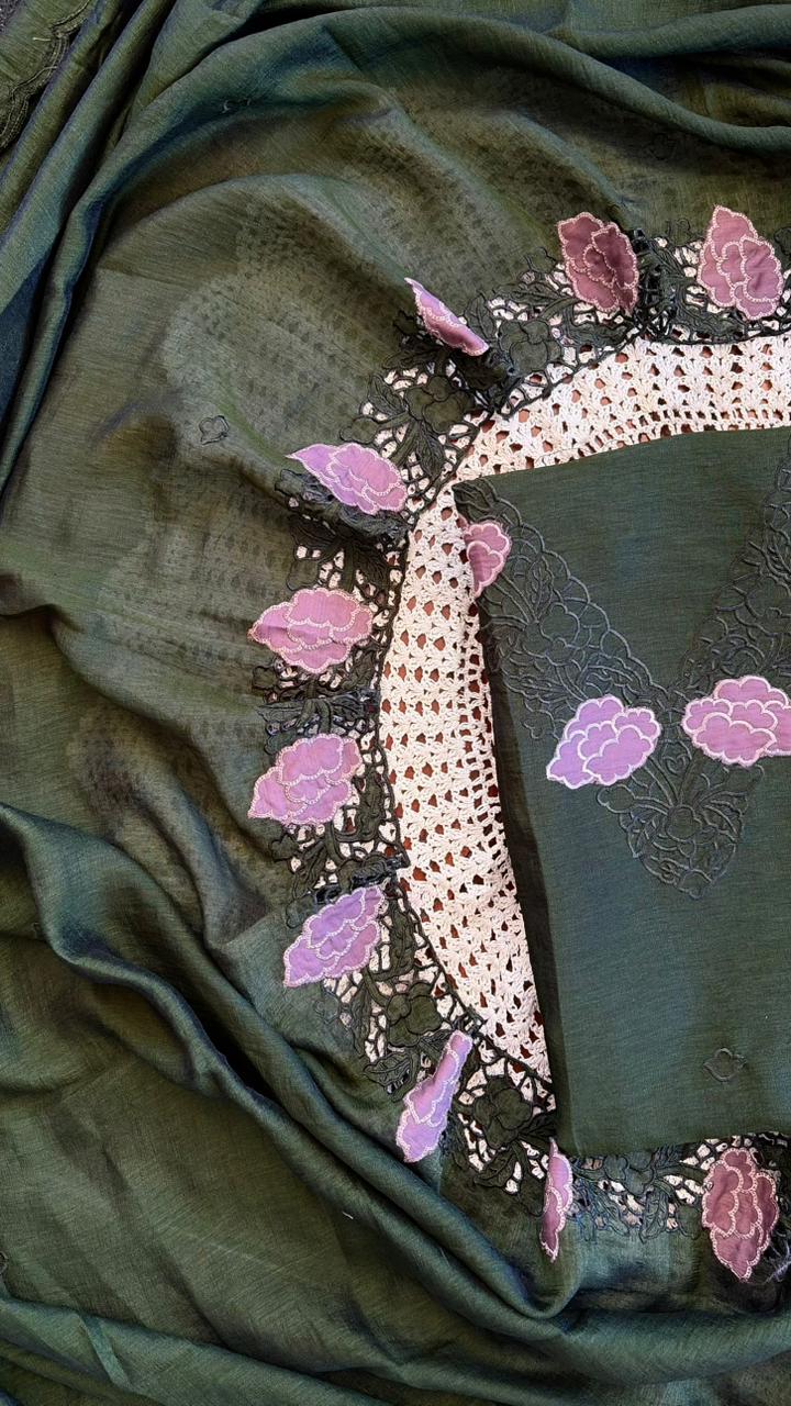 Semi Silk Unstitched Salwar Set [GUG199]