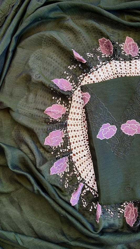 Semi Silk Unstitched Salwar Set [GUG199]