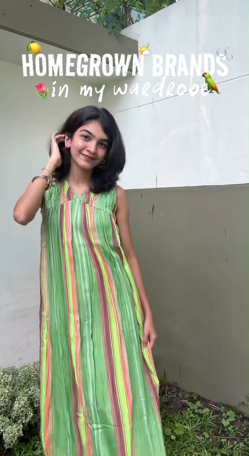 Pastel Green Cotton Yarn-Dyed Striped Kurti [ZD09]
