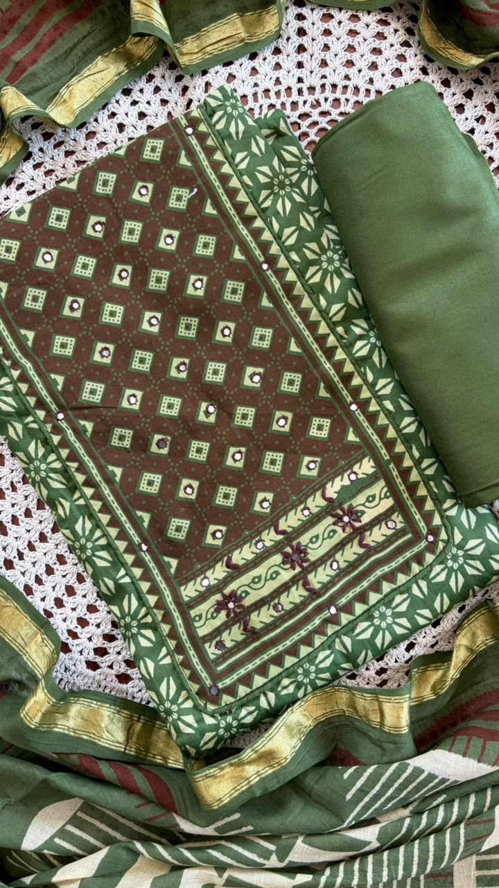 Premium Cotton Unstitched Salwar Set [GUH58]