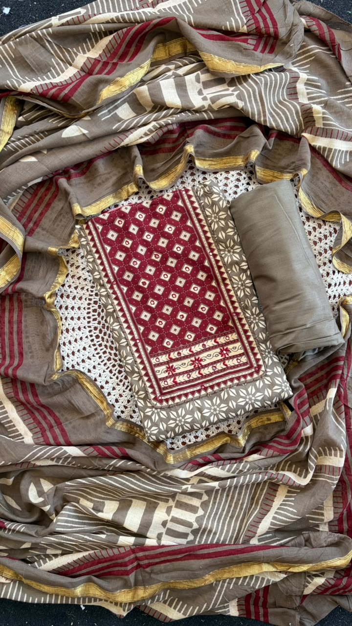 Premium Cotton Unstitched Salwar Set [GUH56]