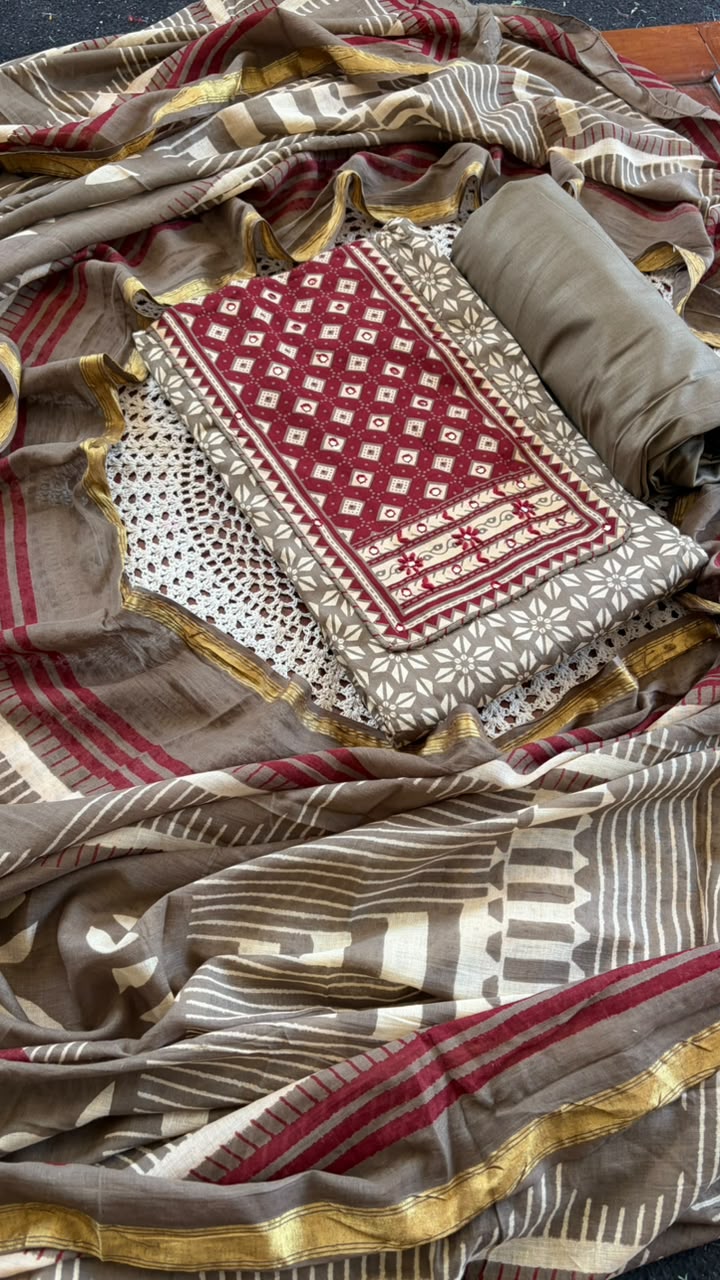Premium Cotton Unstitched Salwar Set [GUH56]