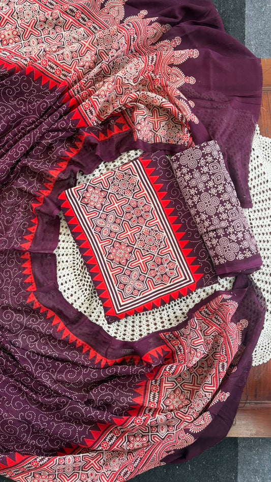 Rayon Printed Unstitched Salwar Set [GUH53]