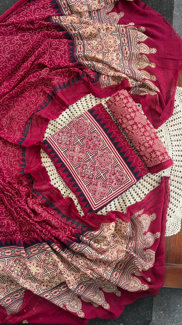 Rayon Printed Unstitched Salwar Set [GUH52]
