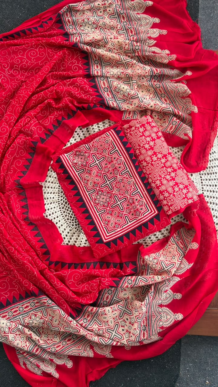 Rayon Printed Unstitched Salwar Set [GUH54]