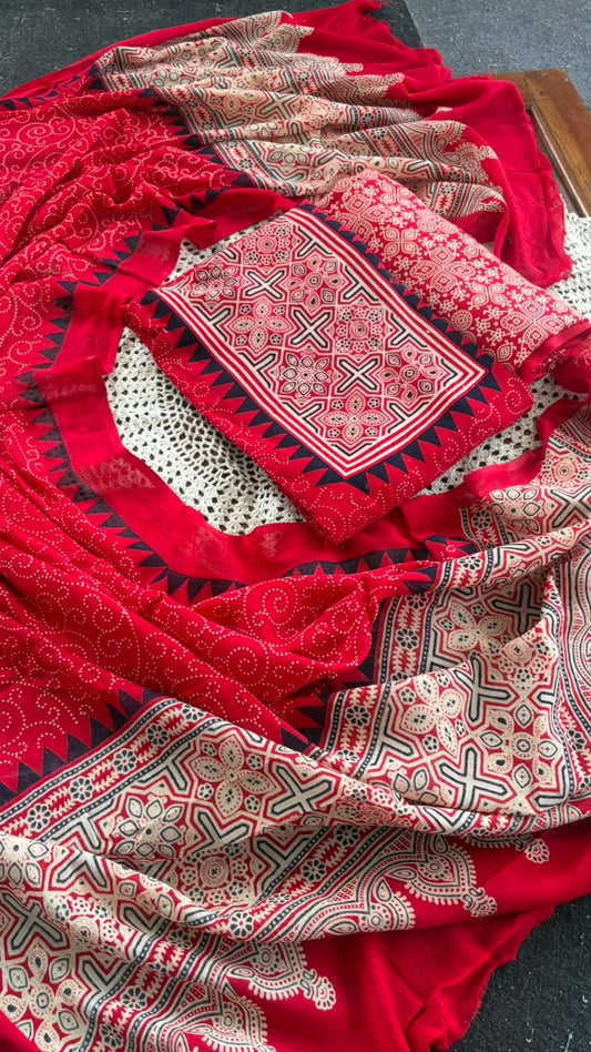 Rayon Printed Unstitched Salwar Set [GUH54]