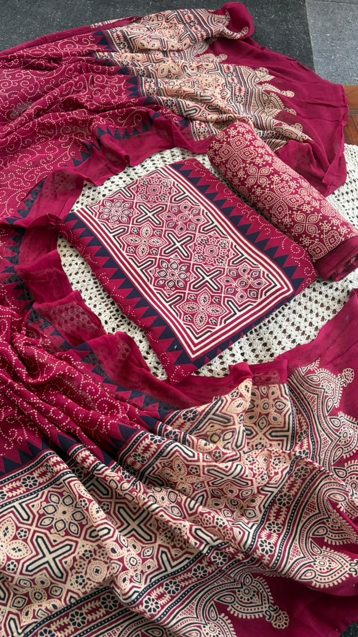 Rayon Printed Unstitched Salwar Set [GUH52]