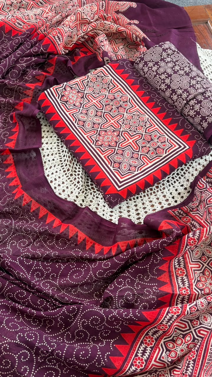 Rayon Printed Unstitched Salwar Set [GUH53]