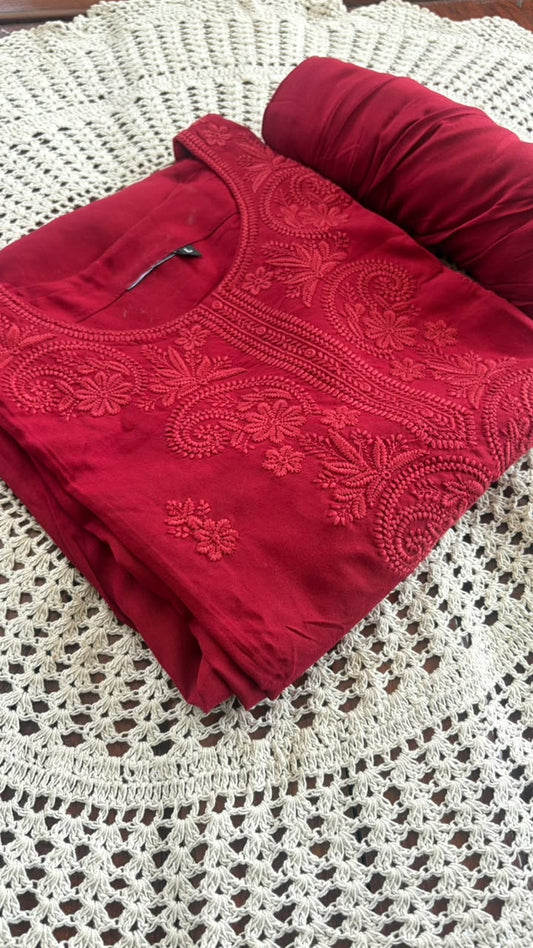 Chikankari Embroidered 2-Piece Kurti Set [GUG396]