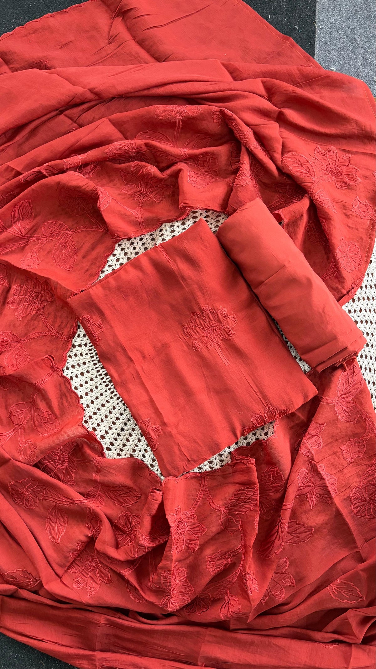 Mul Chanderi Unstitched Salwar Set [GUH120]