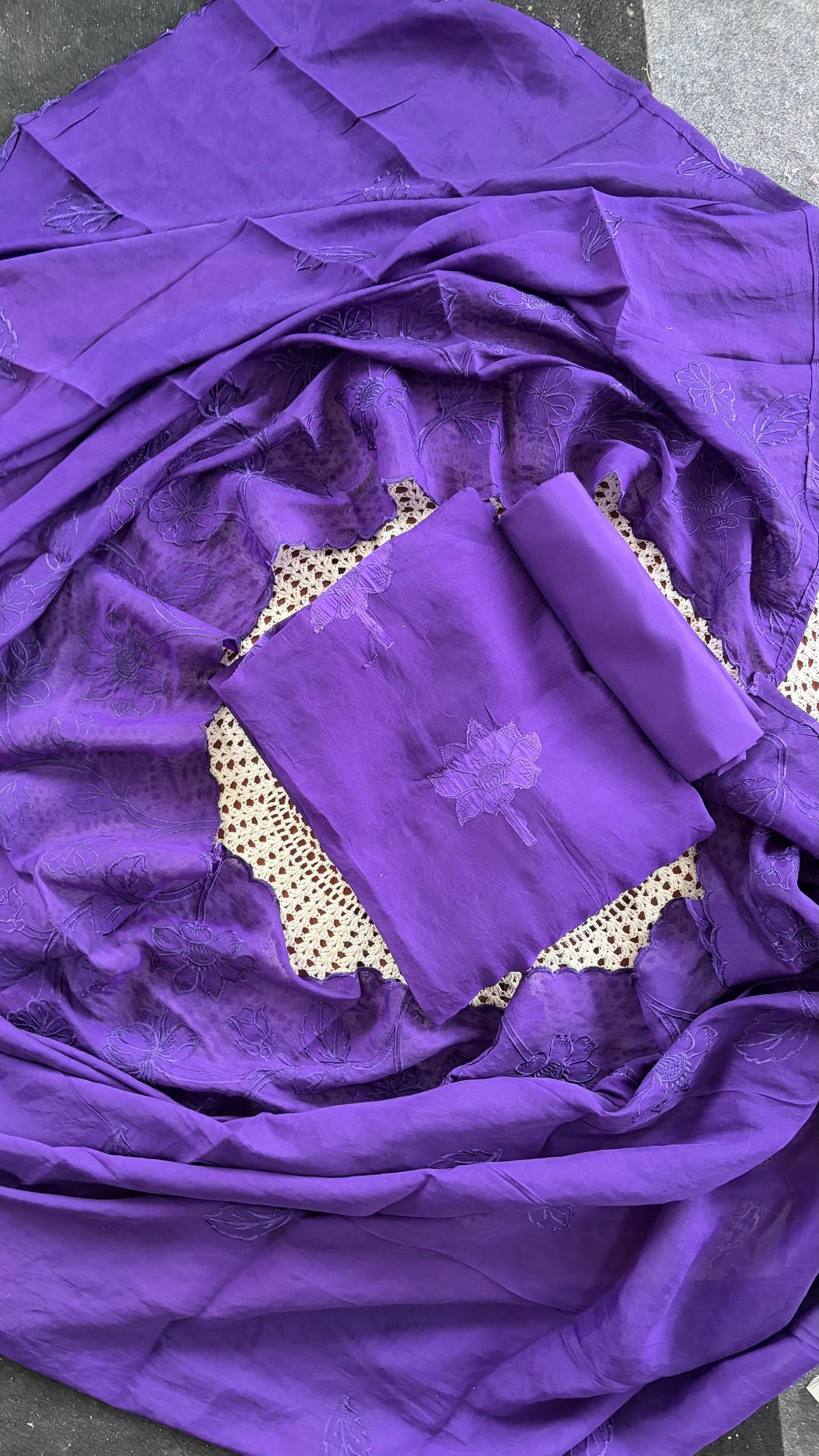 Mul Chanderi Unstitched Salwar Set [GUH117]
