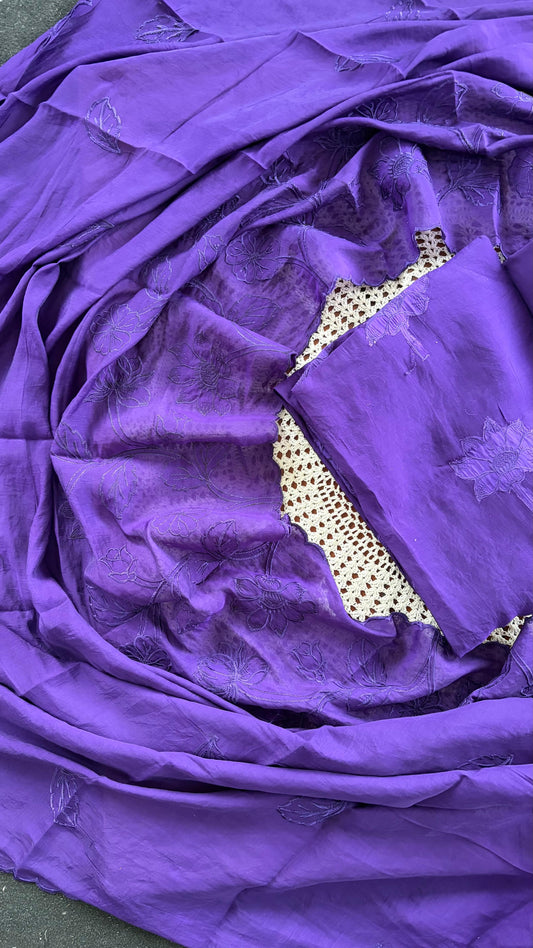 Mul Chanderi Unstitched Salwar Set [GUH117]