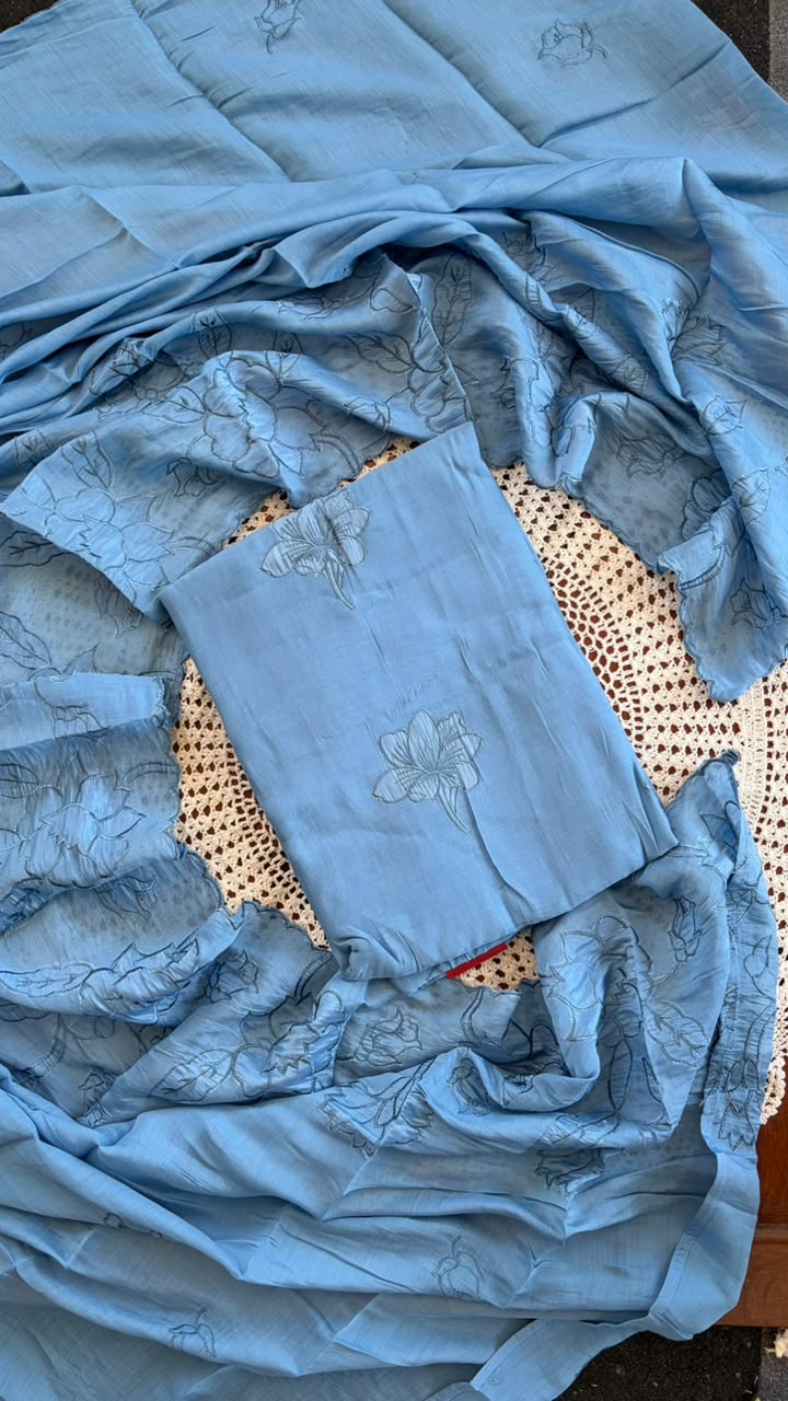 Mul Chanderi Unstitched Salwar Set [GUH155]