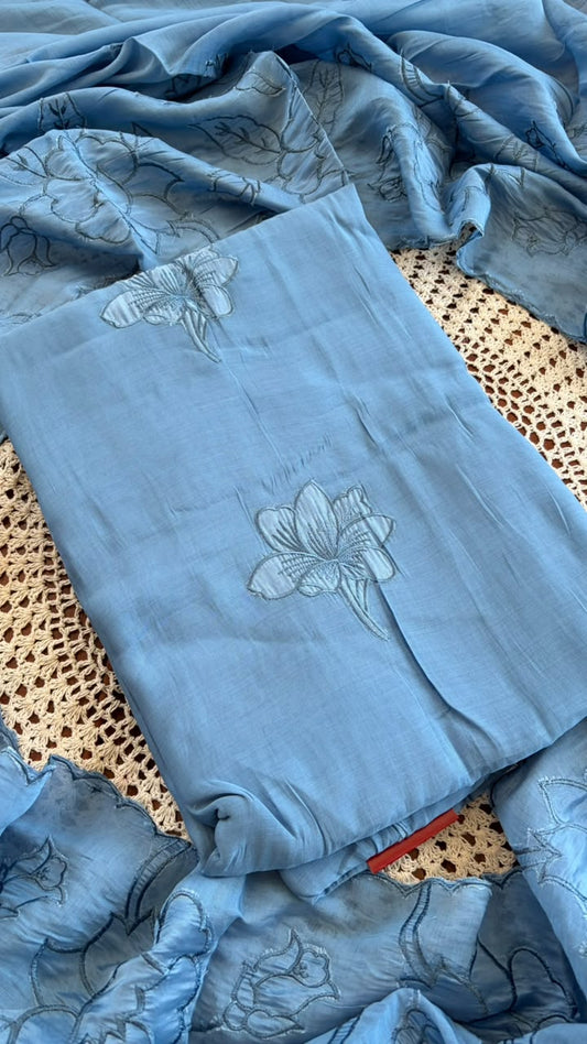 Mul Chanderi Unstitched Salwar Set [GUH155]