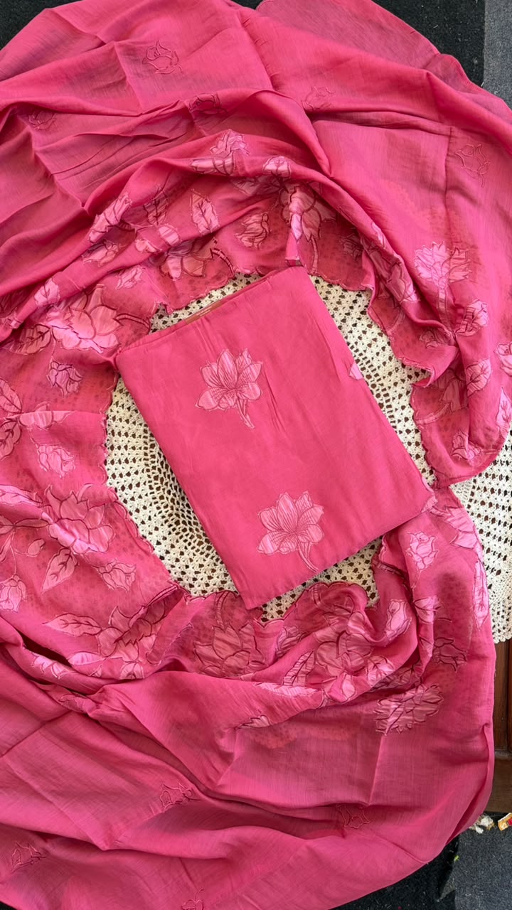 Mul Chanderi Unstitched Salwar Set[GUH153]