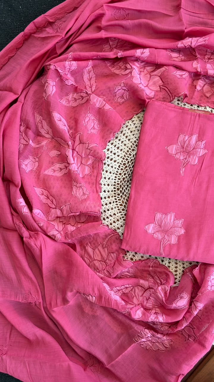 Mul Chanderi Unstitched Salwar Set[GUH153]
